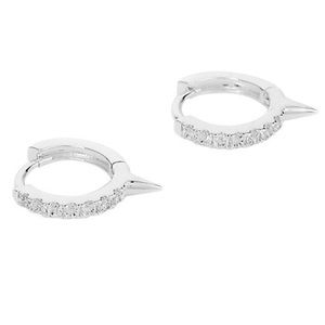 Liars & Lovers Crystal Spike Hoop Earrings NWT Silvertone